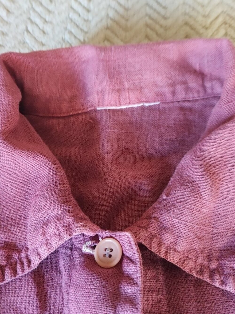✨ Vintage Raspberry Pink Linen Cropped Jacket ✨ - Picture 11 of 16
